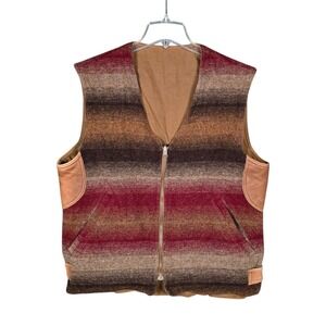 Vintage Eddie Bauer Vest‎ Mens Medium Wool Canvas Reversible Southwestern USA